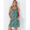 image:imageANRABESS Womens Summer Tank Dress Square Neck Sleeveless Mini Sundress with Pocket 2026 Casual Floral Beach Vacation OutfitsFloral Blue Green