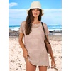 image:imageANRABESS Womens Swimsuit Cover Ups Mesh Knit Crochet Hollow Out Bathing Suit for Summer Vacation Beach SwimwearLight Pink