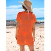 image:imageANRABESS Womens Swimsuit Cover Ups Mesh Knit Crochet Hollow Out Bathing Suit for Summer Vacation Beach SwimwearOrange