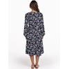 image:imageANRABESS Womens V Neck Long Sleeve Midi Dress  Swing Flowy Tiered with Pockets Soft Fabric Boho Beach Vacation Dresses Loose Fit Casual Fall Winter Transition ClothesFloral Black Purple