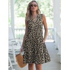 image:imageANRABESS Womens V Neck Mini Dress amp Pockets  Sleeveless ALine Tiered Swing Sundress Comfy Soft Fabric Summer Loose Fit Cute Casual Beach Vacation Travel Daily WearBlack White Floral