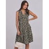 image:imageANRABESS Womens V Neck Mini Dress amp Pockets  Sleeveless ALine Tiered Swing Sundress Comfy Soft Fabric Summer Loose Fit Cute Casual Beach Vacation Travel Daily WearBlack White Floral