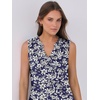 image:imageANRABESS Womens V Neck Mini Dress amp Pockets  Sleeveless ALine Tiered Swing Sundress Comfy Soft Fabric Summer Loose Fit Cute Casual Beach Vacation Travel Daily WearBlue White Floral