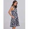 image:imageANRABESS Womens V Neck Mini Dress amp Pockets  Sleeveless ALine Tiered Swing Sundress Comfy Soft Fabric Summer Loose Fit Cute Casual Beach Vacation Travel Daily WearBlue White Floral