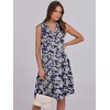 image:imageANRABESS Womens V Neck Mini Dress amp Pockets  Sleeveless ALine Tiered Swing Sundress Comfy Soft Fabric Summer Loose Fit Cute Casual Beach Vacation Travel Daily WearBlue White Floral