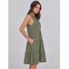 image:imageANRABESS Womens V Neck Mini Dress amp Pockets  Sleeveless ALine Tiered Swing Sundress Comfy Soft Fabric Summer Loose Fit Cute Casual Beach Vacation Travel Daily WearOlive