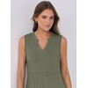 image:imageANRABESS Womens V Neck Mini Dress amp Pockets  Sleeveless ALine Tiered Swing Sundress Comfy Soft Fabric Summer Loose Fit Cute Casual Beach Vacation Travel Daily WearOlive