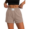 image:imageANRABESS Womens Soft Athletic Shorts Casual High Waist Summer Shorts AllDay Cozy for Gym Workout amp LoungeKhaki