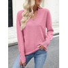 image:imageANRABESS Lightweight Sweaters for Women Long Sleeve V Neck Shirts Business Casual Work Blouses 2026 Fall Knit Pullover TopsCoral Pink
