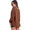 image:imageANRABESS Oversized Long Sleeve Shirts for Women Off the Shoulder Sweatshirt Loose V Neck Tunic Tops High Low Sweater 2026Caramel