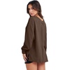 image:imageANRABESS Oversized Long Sleeve Shirts for Women Off the Shoulder Sweatshirt Loose V Neck Tunic Tops High Low Sweater 2026Deep Brown