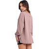 image:imageANRABESS Oversized Long Sleeve Shirts for Women Off the Shoulder Sweatshirt Loose V Neck Tunic Tops High Low Sweater 2026Pink