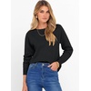 image:imageANRABESS Sweater for Women Long Sleeve Crewneck 2026 Fall Winter Soft Loose Fit Basic Knit Pullover Sweaters Top OutfitsBlack