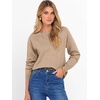 image:imageANRABESS Sweater for Women Long Sleeve Crewneck 2026 Fall Winter Soft Loose Fit Basic Knit Pullover Sweaters Top OutfitsWarm Khaki