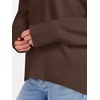 image:imageANRABESS Sweaters for Women 2026 Fall Long Sleeve Casual Loose Fit Knitted High Low Hem Basic Pullover Sweater TopsCoffee