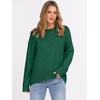 image:imageANRABESS Sweaters for Women 2026 Fall Long Sleeve Casual Loose Fit Knitted High Low Hem Basic Pullover Sweater TopsForest Green