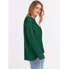 image:imageANRABESS Sweaters for Women 2026 Fall Long Sleeve Casual Loose Fit Knitted High Low Hem Basic Pullover Sweater TopsForest Green