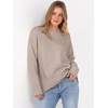 image:imageANRABESS Sweaters for Women 2026 Fall Long Sleeve Casual Loose Fit Knitted High Low Hem Basic Pullover Sweater TopsKhaki
