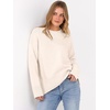 image:imageANRABESS Sweaters for Women 2026 Fall Long Sleeve Casual Loose Fit Knitted High Low Hem Basic Pullover Sweater TopsLight Apricot