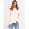 image:imageANRABESS Sweaters for Women 2026 Fall Long Sleeve Casual Loose Fit Knitted High Low Hem Basic Pullover Sweater TopsLight Apricot