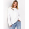 image:imageANRABESS Sweaters for Women 2026 Fall Long Sleeve Casual Loose Fit Knitted High Low Hem Basic Pullover Sweater TopsWhite
