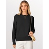 image:imageANRABESS Sweaters for Women 2026 Long Sleeve Crewneck Loose Fit Lightweight Knit Basic Fall Sweater OutfitsBlack
