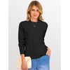 image:imageANRABESS Sweaters for Women 2026 Long Sleeve Crewneck Loose Fit Lightweight Knit Basic Fall Sweater OutfitsBlack