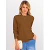 image:imageANRABESS Sweaters for Women 2026 Long Sleeve Crewneck Loose Fit Lightweight Knit Basic Fall Sweater OutfitsBurnt Orange