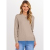 image:imageANRABESS Sweaters for Women 2026 Long Sleeve Crewneck Loose Fit Lightweight Knit Basic Fall Sweater OutfitsTan