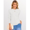 image:imageANRABESS Sweaters for Women 2026 Long Sleeve Crewneck Loose Fit Lightweight Knit Basic Fall Sweater OutfitsWhite