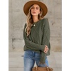image:imageANRABESS Sweaters for Women Oversized Cable Knit Fall Long Sleeve Crewneck Casual Pullover Sweater Tops 2026 Winter OutfitsArmy Green