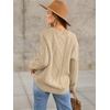 image:imageANRABESS Sweaters for Women Oversized Cable Knit Fall Long Sleeve Crewneck Casual Pullover Sweater Tops 2026 Winter OutfitsDark Apricot