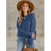 image:imageANRABESS Sweaters for Women Oversized Cable Knit Fall Long Sleeve Crewneck Casual Pullover Sweater Tops 2026 Winter OutfitsDeep Blue