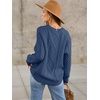 image:imageANRABESS Sweaters for Women Oversized Cable Knit Fall Long Sleeve Crewneck Casual Pullover Sweater Tops 2026 Winter OutfitsDeep Blue