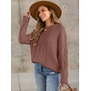 image:imageANRABESS Sweaters for Women Oversized Cable Knit Fall Long Sleeve Crewneck Casual Pullover Sweater Tops 2026 Winter OutfitsOrange