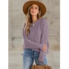 image:imageANRABESS Sweaters for Women Oversized Cable Knit Fall Long Sleeve Crewneck Casual Pullover Sweater Tops 2026 Winter OutfitsPurple