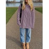 image:imageANRABESS Sweaters for Women Oversized Cable Knit Fall Long Sleeve Crewneck Casual Pullover Sweater Tops 2026 Winter OutfitsPurple