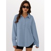 image:imageANRABESS Sweatshirt for Women Oversized Casual Long Sleeve Side Slit Button Lapel Polo Pullover Tunic Tops 2026 Fall OutfitsLight Blue