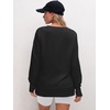 image:imageANRABESS Sweatshirts for Women 2026 Fall Long Sleeve Shirts Oversized Crewneck Lightweight Side Split Casual Pullover TopsBlack