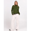 image:imageANRABESS Turtleneck Sweaters for Women Long Sleeve Dressy Casual Soft Knitted Button Pullover Tops 2026 Fall Winter ClothesArmy Green