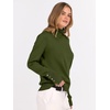 image:imageANRABESS Turtleneck Sweaters for Women Long Sleeve Dressy Casual Soft Knitted Button Pullover Tops 2026 Fall Winter ClothesArmy Green