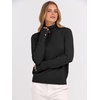 image:imageANRABESS Turtleneck Sweaters for Women Long Sleeve Dressy Casual Soft Knitted Button Pullover Tops 2026 Fall Winter ClothesBlack