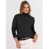 image:imageANRABESS Turtleneck Sweaters for Women Long Sleeve Dressy Casual Soft Knitted Button Pullover Tops 2026 Fall Winter ClothesBlack