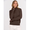 image:imageANRABESS Turtleneck Sweaters for Women Long Sleeve Dressy Casual Soft Knitted Button Pullover Tops 2026 Fall Winter ClothesChocola