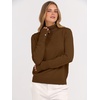 image:imageANRABESS Turtleneck Sweaters for Women Long Sleeve Dressy Casual Soft Knitted Button Pullover Tops 2026 Fall Winter ClothesDeep Caramel