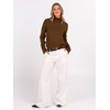 image:imageANRABESS Turtleneck Sweaters for Women Long Sleeve Dressy Casual Soft Knitted Button Pullover Tops 2026 Fall Winter ClothesDeep Caramel