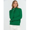 image:imageANRABESS Turtleneck Sweaters for Women Long Sleeve Dressy Casual Soft Knitted Button Pullover Tops 2026 Fall Winter ClothesGreen