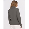 image:imageANRABESS Turtleneck Sweaters for Women Long Sleeve Dressy Casual Soft Knitted Button Pullover Tops 2026 Fall Winter ClothesGrey Khaki