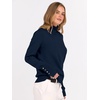 image:imageANRABESS Turtleneck Sweaters for Women Long Sleeve Dressy Casual Soft Knitted Button Pullover Tops 2026 Fall Winter ClothesNavy Blue