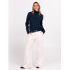 image:imageANRABESS Turtleneck Sweaters for Women Long Sleeve Dressy Casual Soft Knitted Button Pullover Tops 2026 Fall Winter ClothesNavy Blue